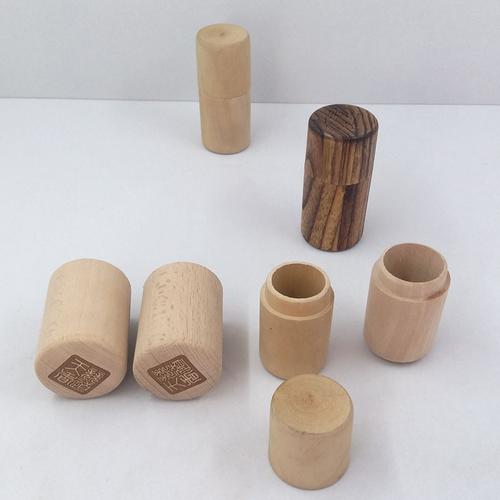 木工藝品木瓶圓形木制品定做圓形木藝品木盒定制噴漆木盒櫸木木瓶